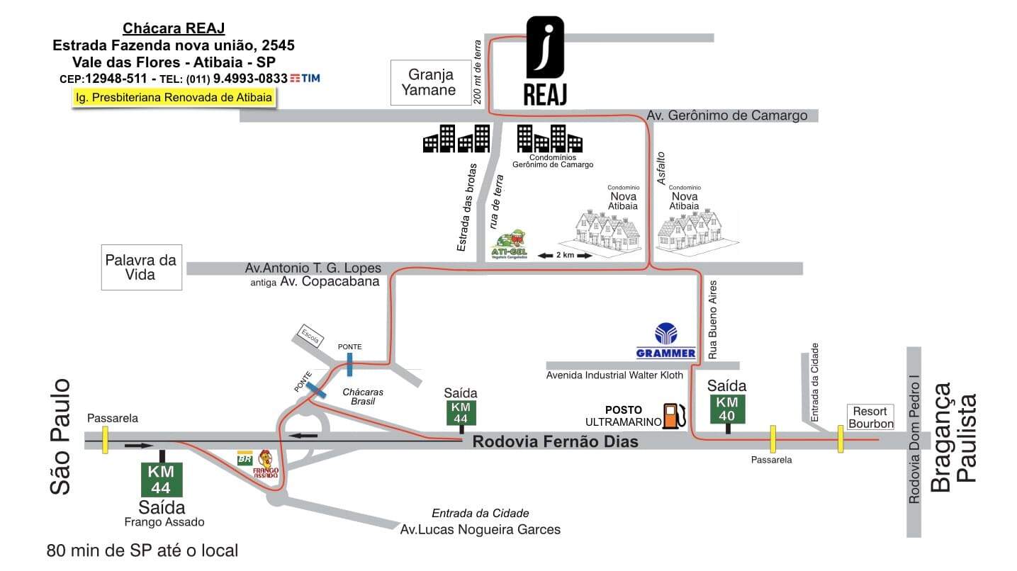 Mapa da Igreja REAJ